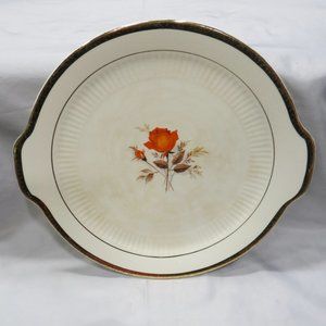 LaMode China - Orange Rose Platter with 22k Gold Trim - VINTAGE